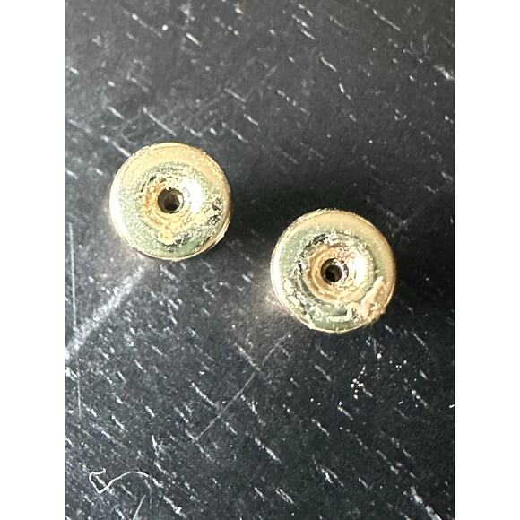 Chanel Black Leather Chain Detail Gold Tone Hoop Earrings - Picture 8 of 12